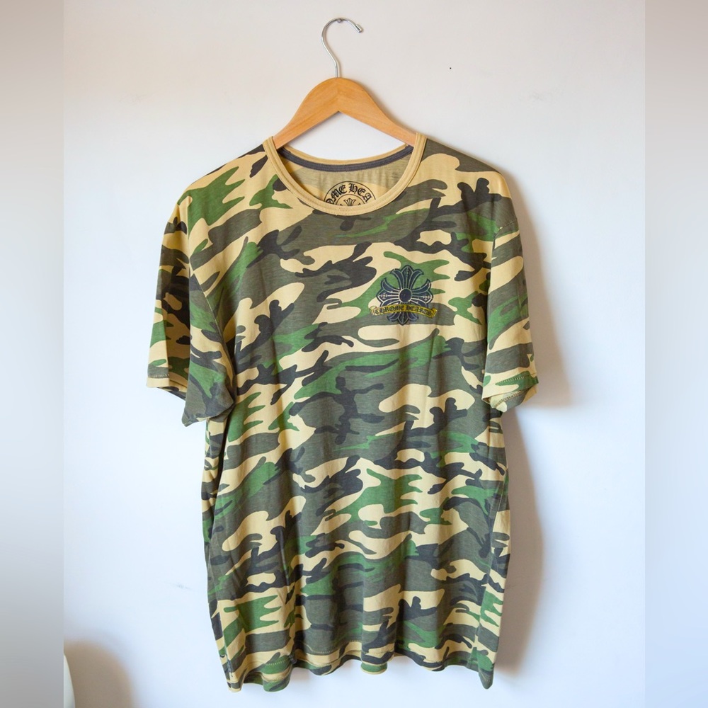 CHROME HEARTS VINTAGE CAMO TEE T SHIRT SINGLE STITCH XL